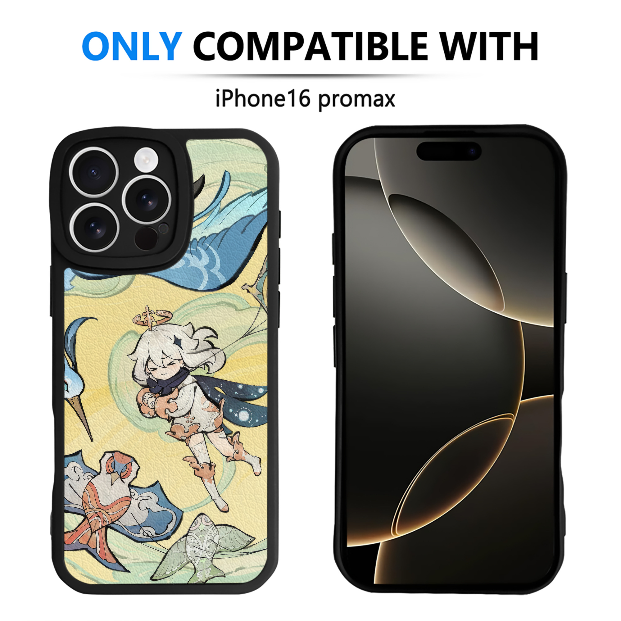 げんし神 genshin 【iPhone 16シリーズ対応】シリコンスマホケース（レザー調） 材質：シリコン